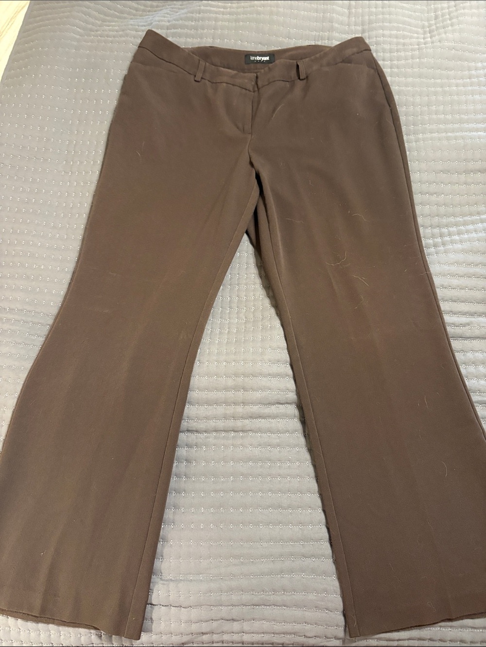 Lane Bryant Brown Straight-Leg Trousers